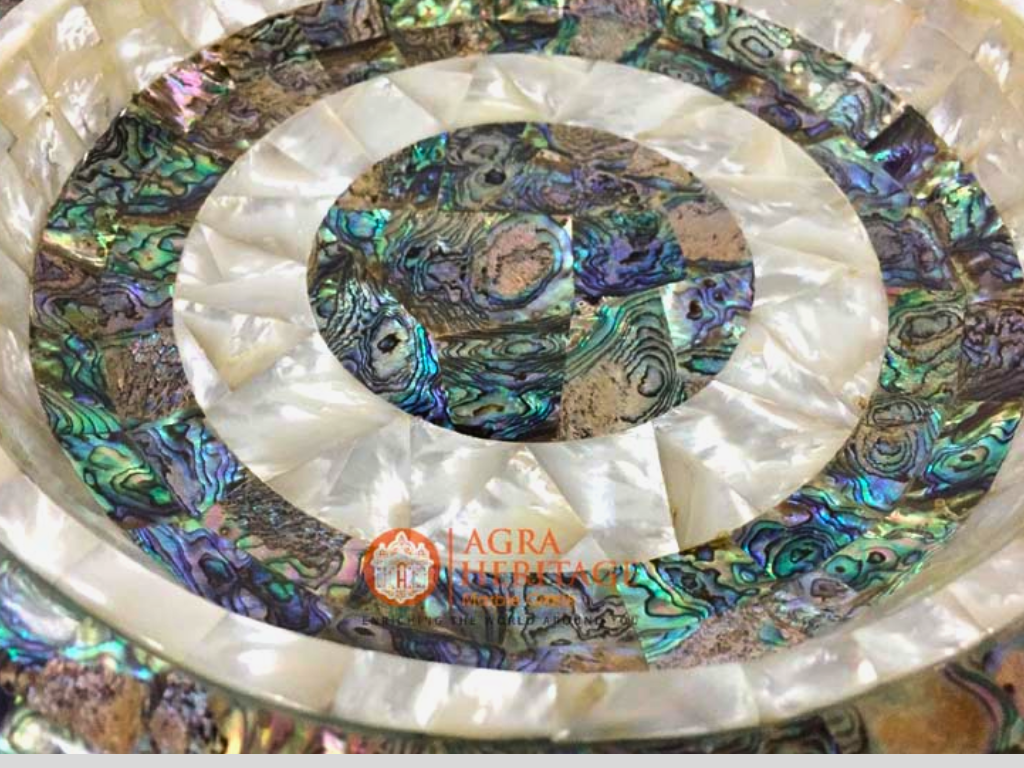 Abalone Pauashell & Mother of Pearls Decorative Fruit Bowl